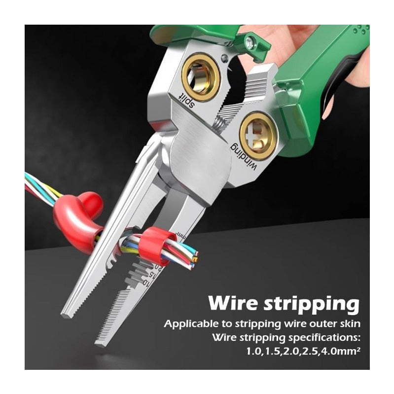 Compact Wire Stripper with Built-In Voltage Tester