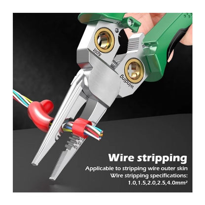 Compact Wire Stripper with Built-In Voltage Tester