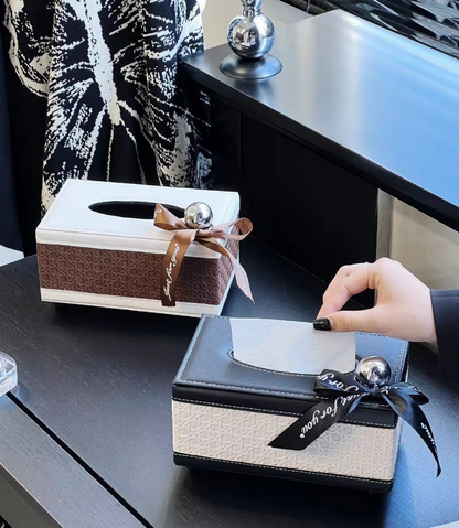 Elegant Leather Tissue Box