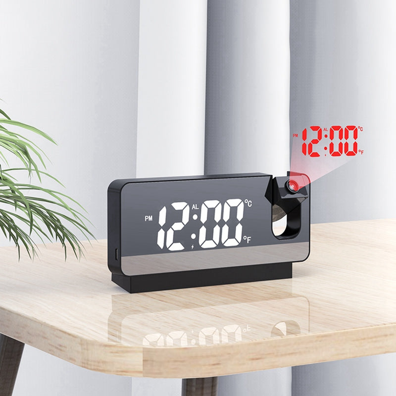 Compact LED Projector Alarm Clock