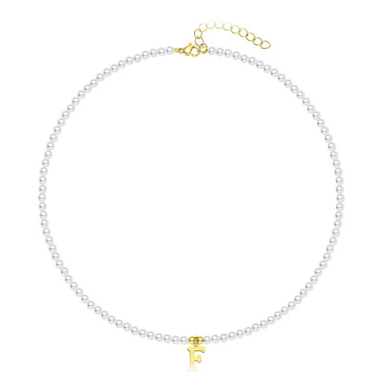 Elegant Personalized Pearl Name Necklace