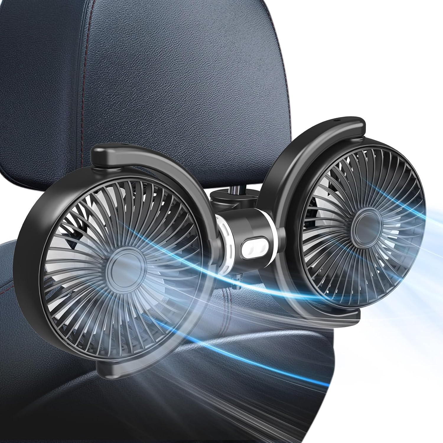 Pet Car Fan Dual Cooler Adjustable Airflow for Dogs - Luxicro