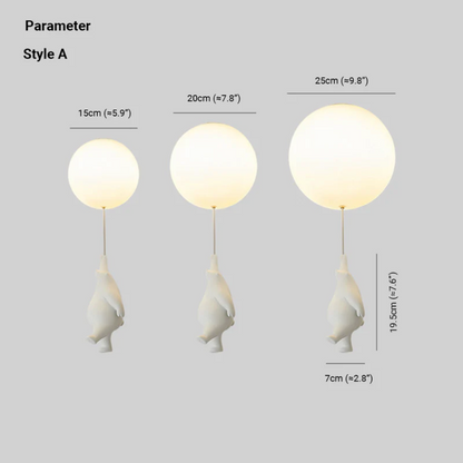 Cute Teddy Bear Hanging Lamp