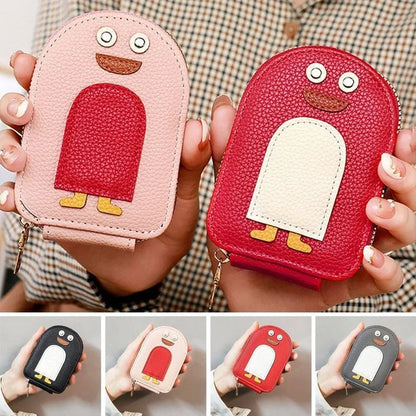Cute Penguin Leather Card Wallet