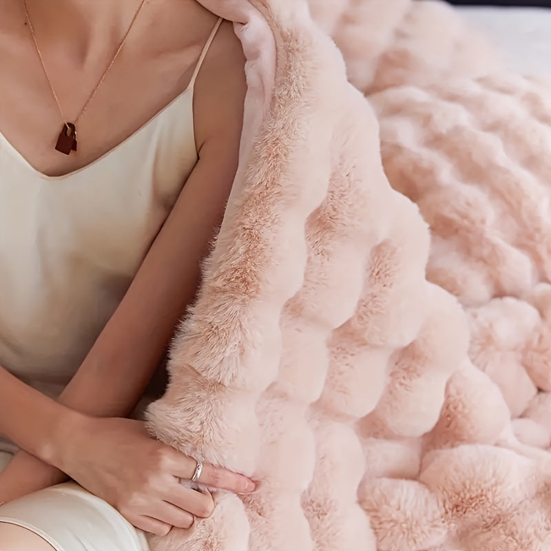 Plush Warm Bunny Fleece Blanket