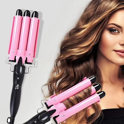 Ceramic 3 Barrel Curling Iron for Beautiful Waves