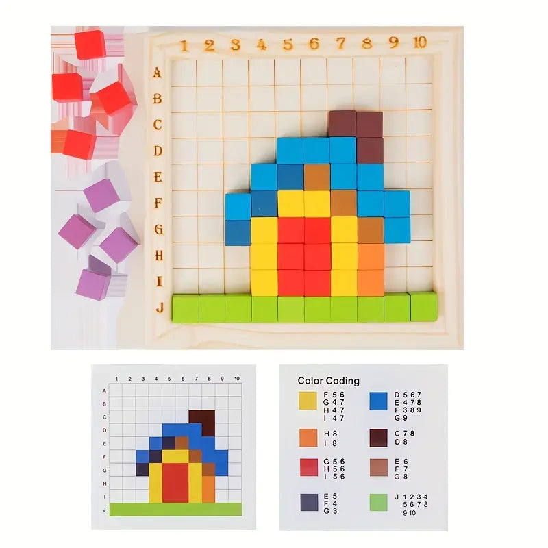 Educational Kids ABC and 123 Wood Blocks