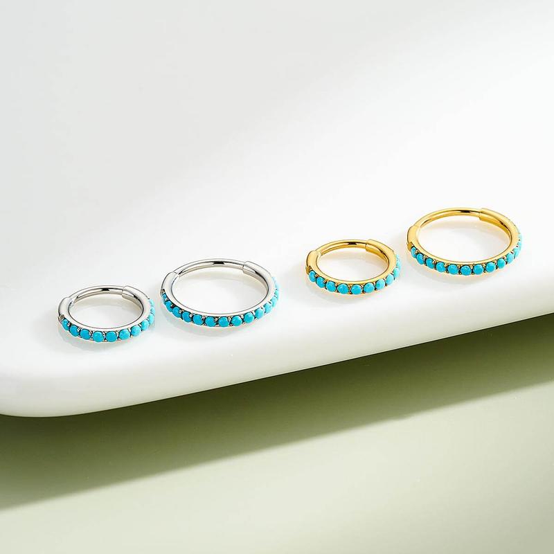Sparkly Silver Hinged Nose Stud