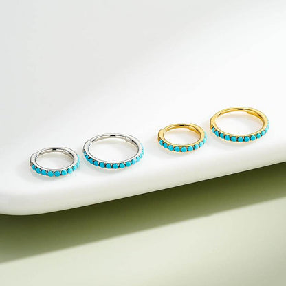 Sparkly Silver Hinged Nose Stud