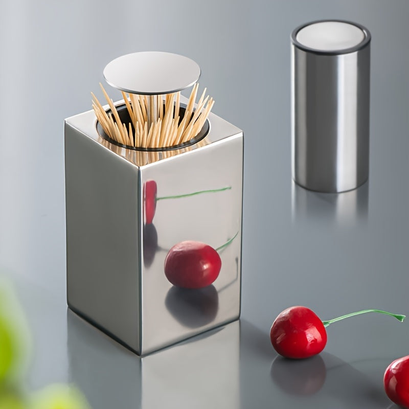 Stainless Steel Toothpick Holder - Clean and Compact