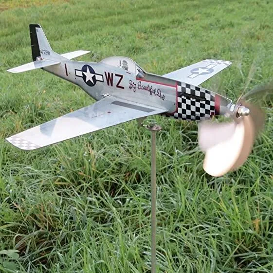 Retro Plane Yard Decor Spinner