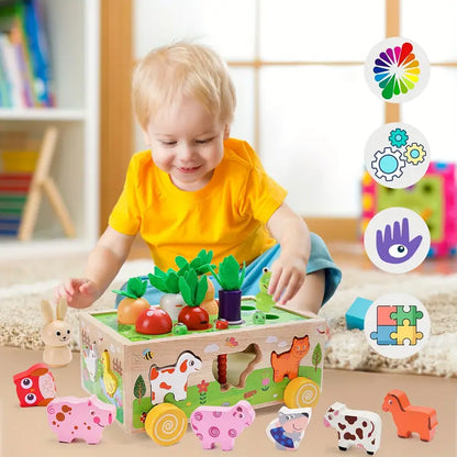Vibrant Wood Educational Building Blocks