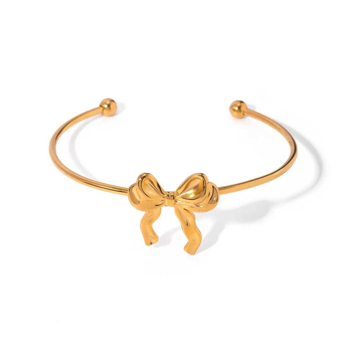 Beautiful Bow Accent Cuff Bangle