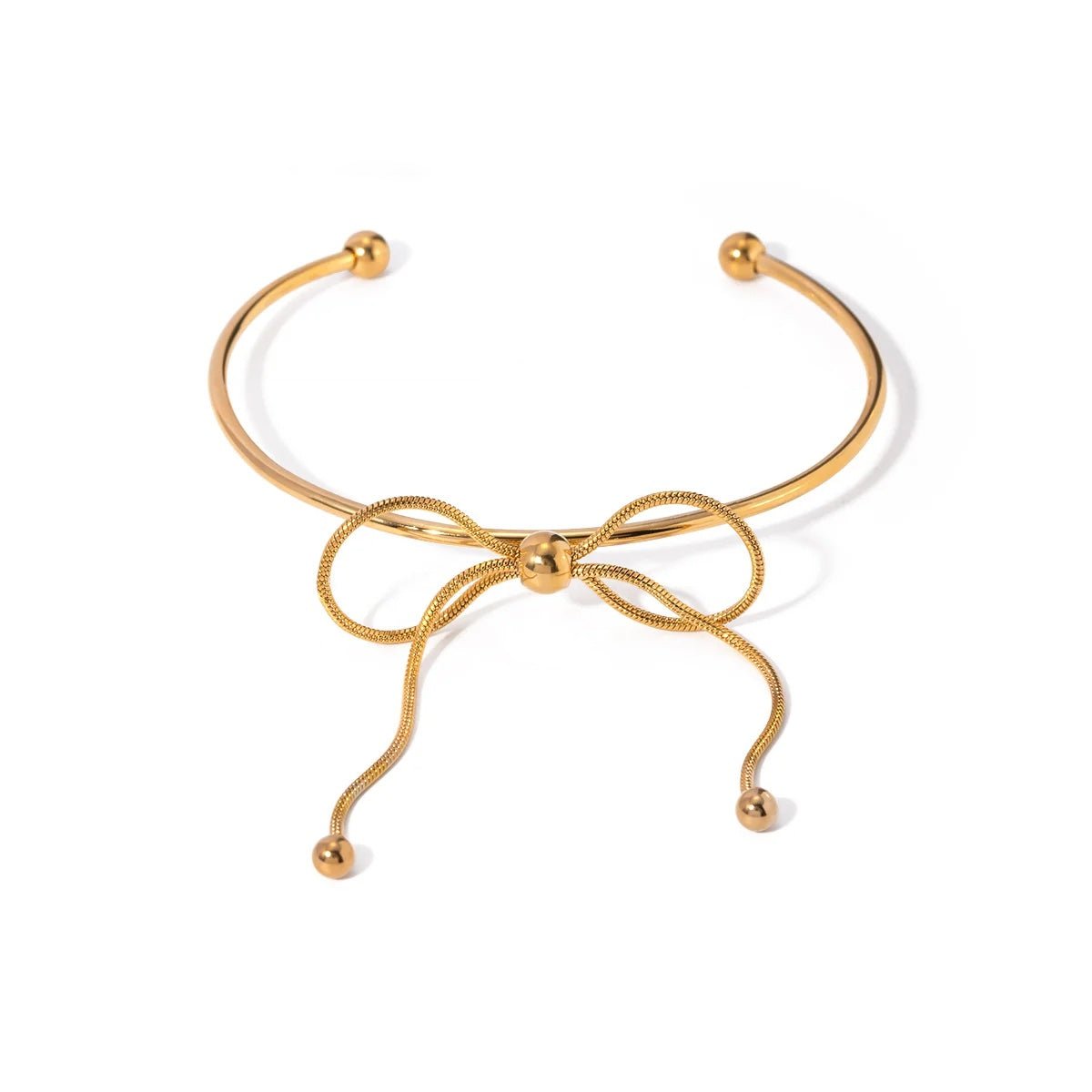Beautiful Bow Accent Cuff Bangle