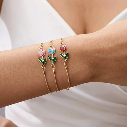 Beautiful Floral Tulip Pendant Set