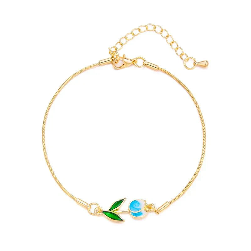 Beautiful Floral Tulip Pendant Set