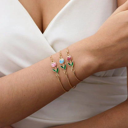 Beautiful Floral Tulip Pendant Set