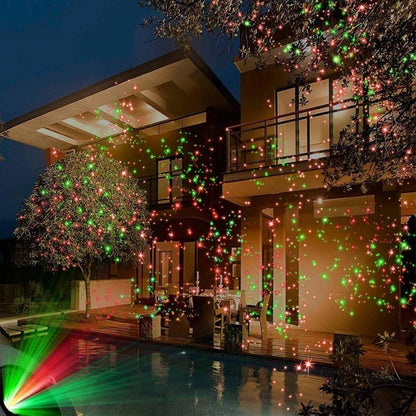 Bright Festive Yard Laser Light Display