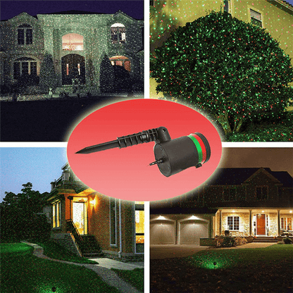 Bright Festive Yard Laser Light Display