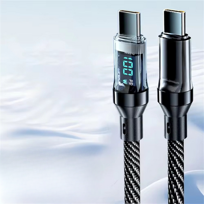 Fast Type-C 120W Quick Charge Cable with LED Indicator