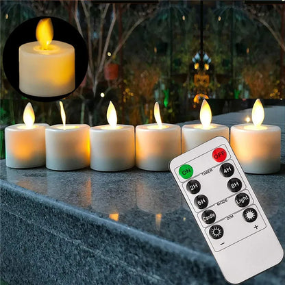 Bright Battery Operated Candle Set with Remote