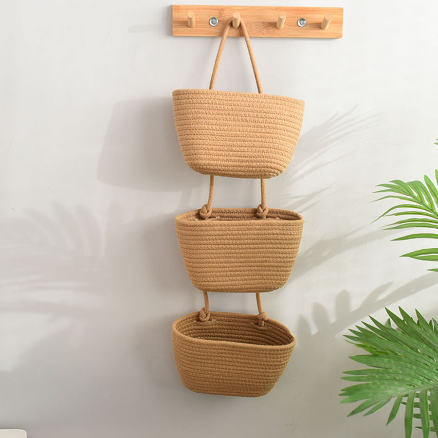 Stylish 3-Tier Fabric Storage Basket - Luxicro
