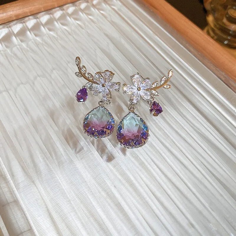 Beautiful Amethyst Dangle Earrings