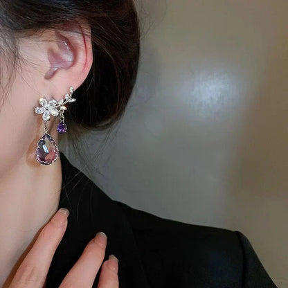 Beautiful Amethyst Dangle Earrings