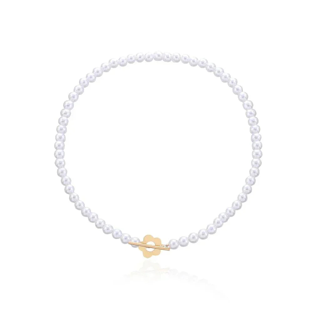Dainty Flower Chain Choker Necklace