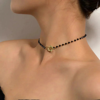 Dainty Flower Chain Choker Necklace
