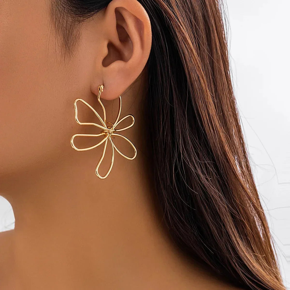 Dainty Floral Pendant Earrings