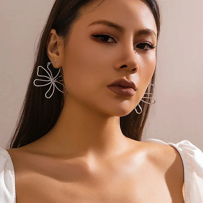Dainty Floral Pendant Earrings