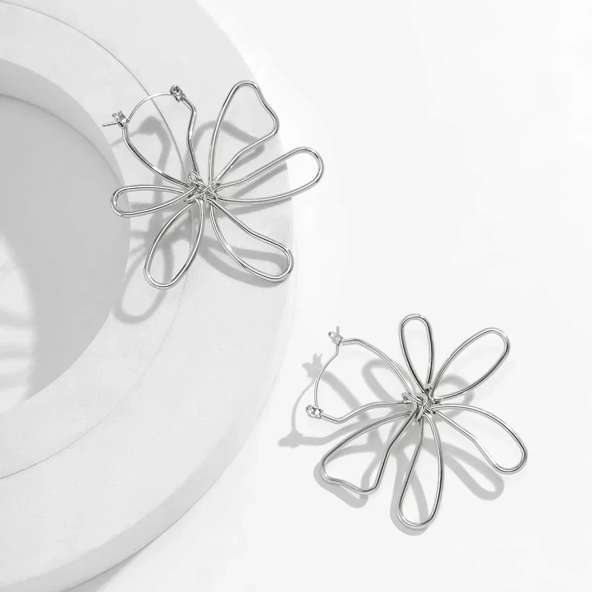 Dainty Floral Pendant Earrings