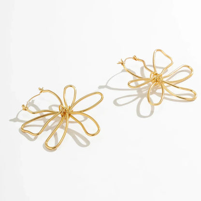 Dainty Floral Pendant Earrings