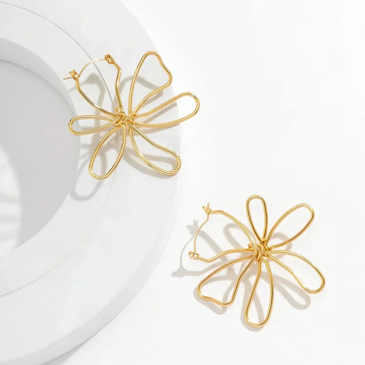 Dainty Floral Pendant Earrings