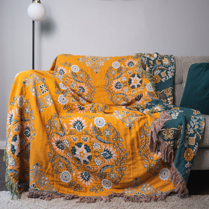 Cozy Floral Pattern Throw Blanket - Luxicro