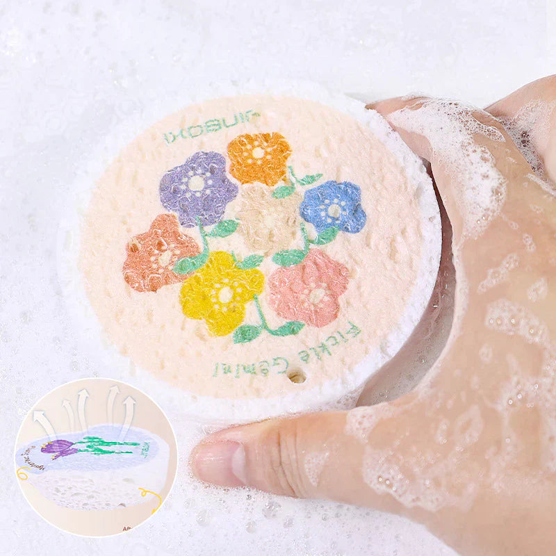 Vibrant Flower Pattern Absorbent Kitchen Towel