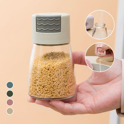 Small Clear Glass Spice Container for Kitchen