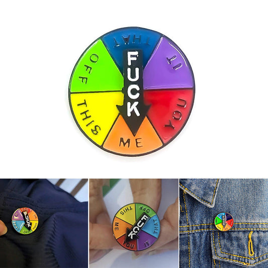 Amusing Spinning Name Badge - Luxicro