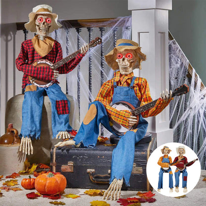 Fun Musical Skeleton Decor Statue - Luxicro