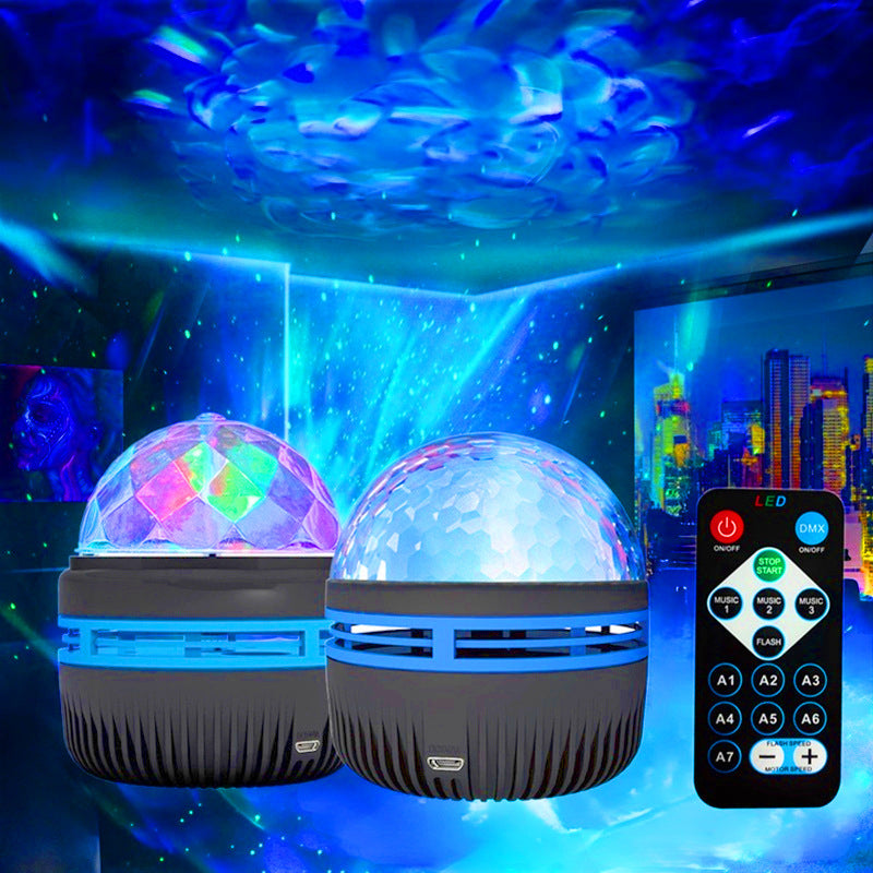 Vibrant Ocean and Starry Night Light Projector