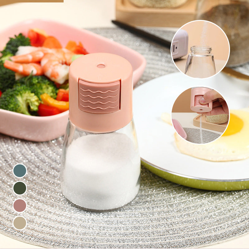 Small Clear Glass Spice Container for Kitchen
