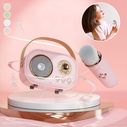 Compact Karaoke Machine & Bluetooth Wireless Speaker