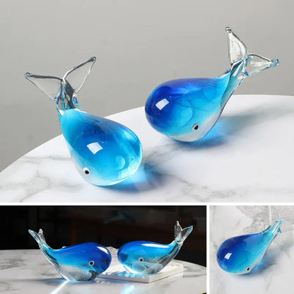 Beautiful Ocean Whale Glass Figurine