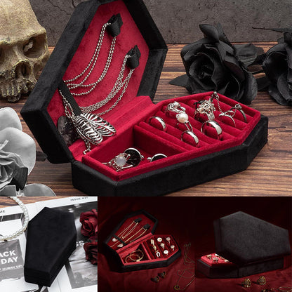 Dark Wooden Jewelry Chest Box - Luxicro