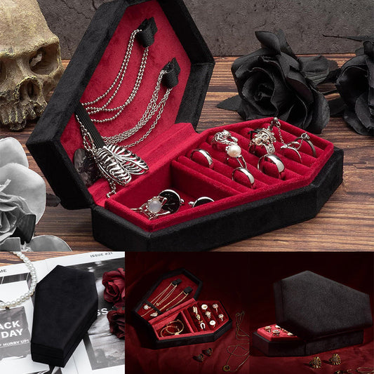 Dark Wooden Jewelry Chest Box - Luxicro