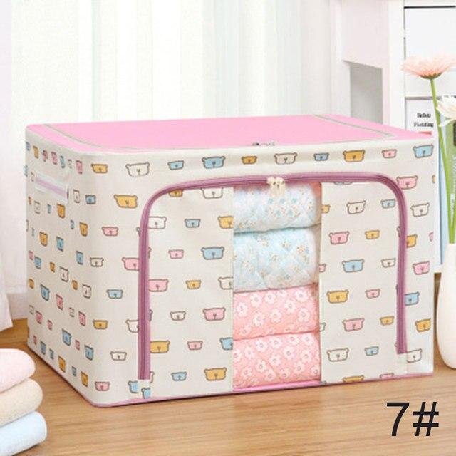 Collapsible Fabric Storage Bin with See Through Panel