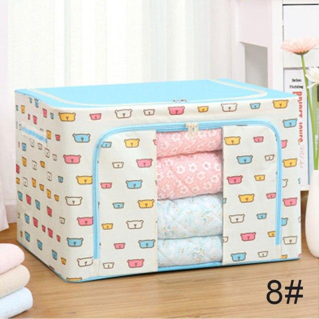 Collapsible Fabric Storage Bin with See Through Panel