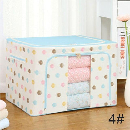 Collapsible Fabric Storage Bin with See Through Panel