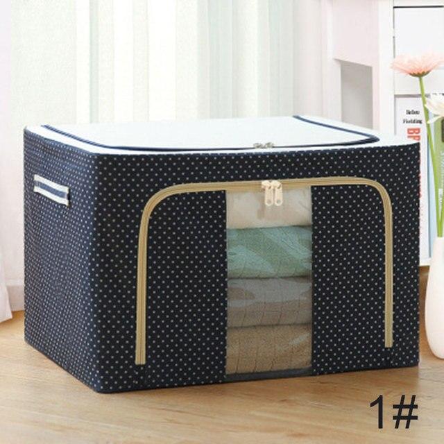 Collapsible Fabric Storage Bin with See Through Panel